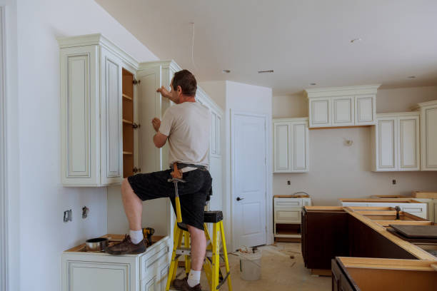 Kitchen island installation in Folsom by JMT Kitchen Cabinet